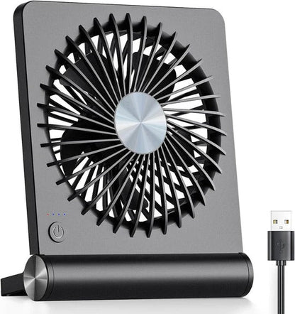 Quiet Desk Fan with Three Speed Levels and 220 Degree Tilt