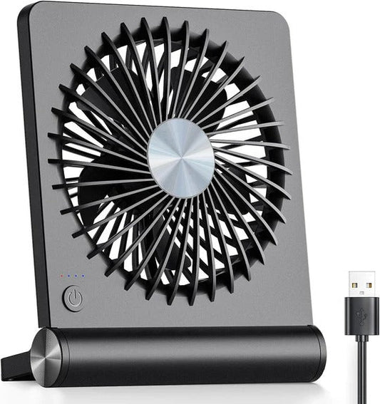 Quiet Desk Fan with Three Speed Levels and 220 Degree Tilt