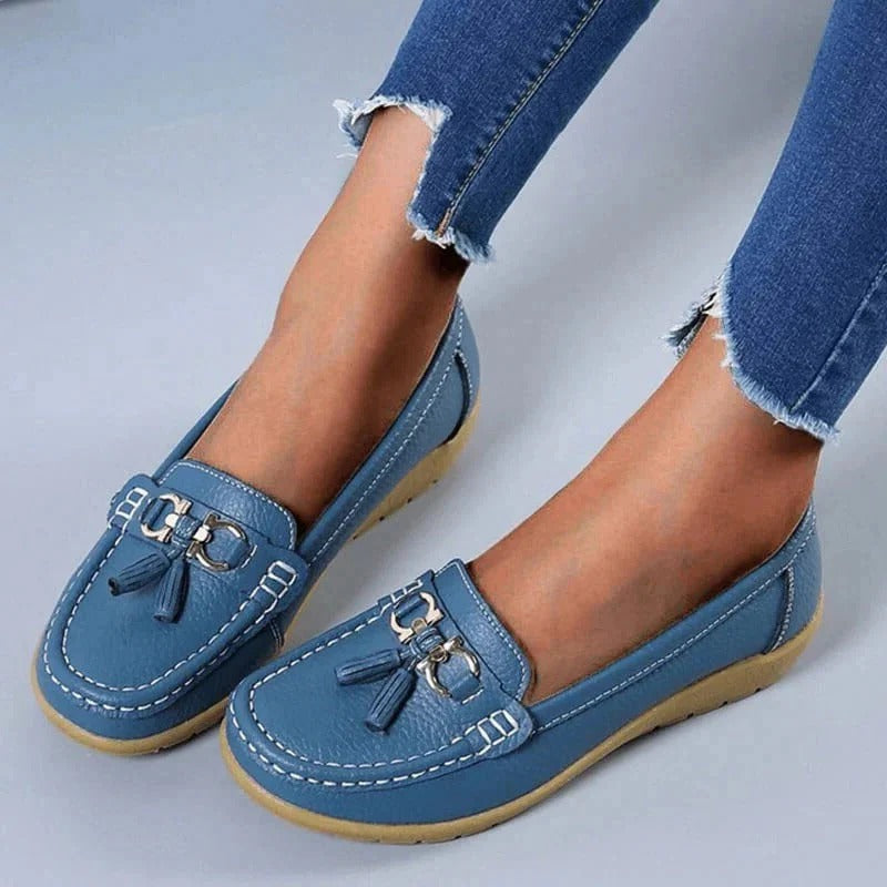 Women's Slip-On Loafers with Contoured Padded Insoles and Air-Permeable Upper