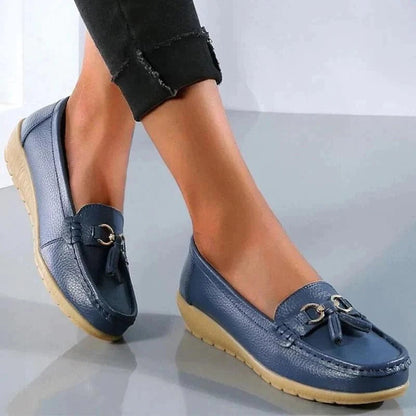 Women's Slip-On Loafers with Contoured Padded Insoles and Air-Permeable Upper