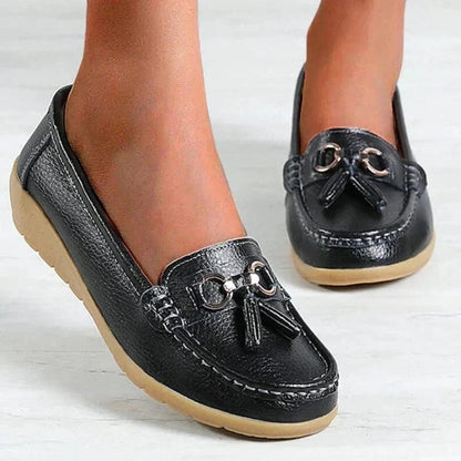 Women's Slip-On Loafers with Contoured Padded Insoles and Air-Permeable Upper