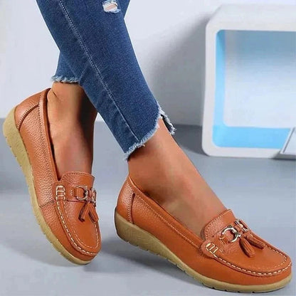 Women's Slip-On Loafers with Contoured Padded Insoles and Air-Permeable Upper