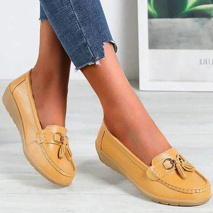 Women's Slip-On Loafers with Contoured Padded Insoles and Air-Permeable Upper