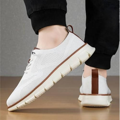 Knit Shoes with Wide Toe Box and Cushioned Insole, Air Flow Moisture Control