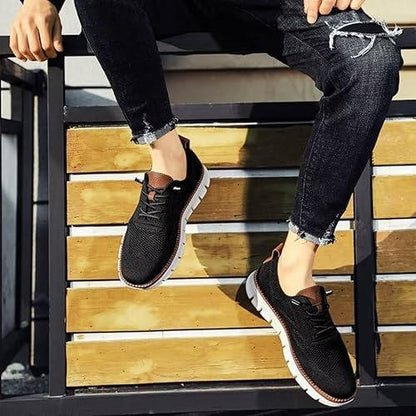 Knit Shoes with Wide Toe Box and Cushioned Insole, Air Flow Moisture Control