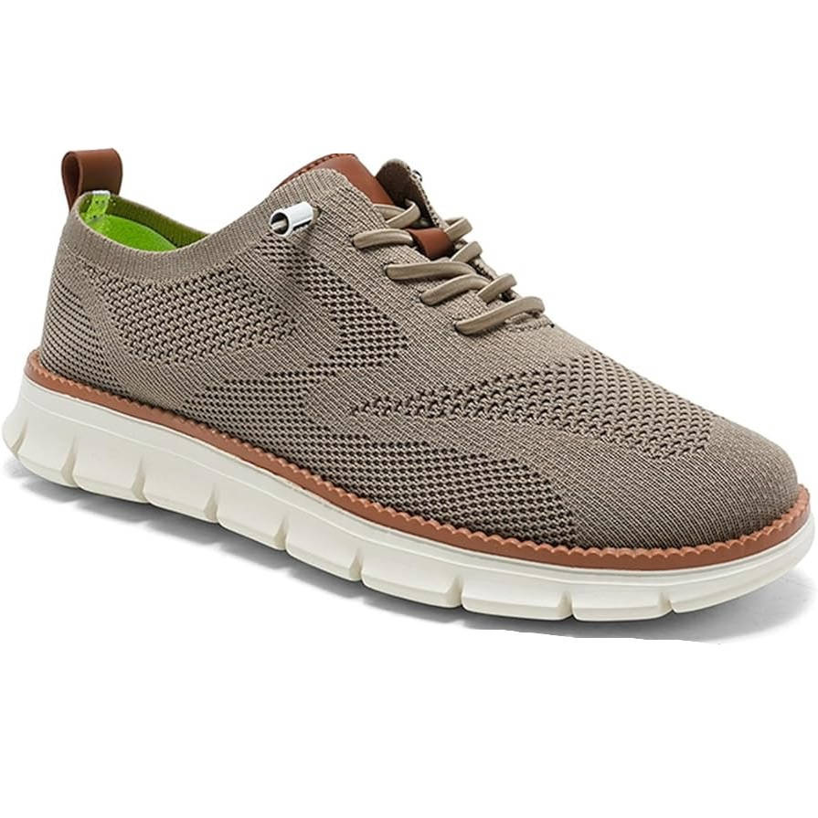 Knit Shoes with Wide Toe Box and Cushioned Insole, Air Flow Moisture Control