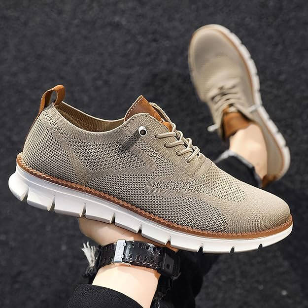 Knit Shoes with Wide Toe Box and Cushioned Insole, Air Flow Moisture Control