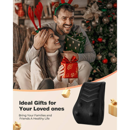 Heated Massage Pillow with 4 Rotating Nodes and Dual Heat Zones