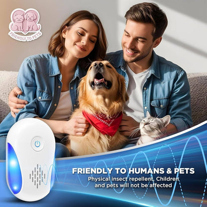 Ultrasonic Rodent and Pest Repeller with Dual Frequency Modes and Nightlight, 6-Pack