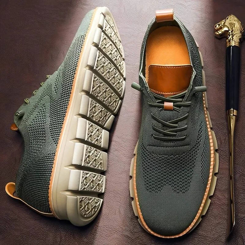 Knit Shoes with Wide Toe Box and Cushioned Insole, Air Flow Moisture Control