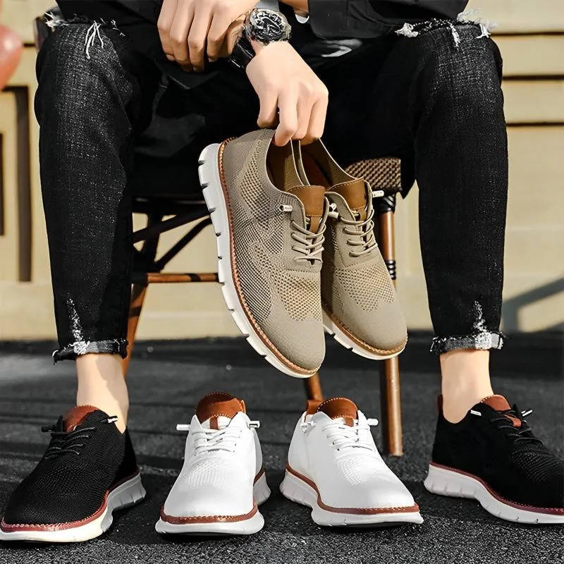 Knit Shoes with Wide Toe Box and Cushioned Insole, Air Flow Moisture Control