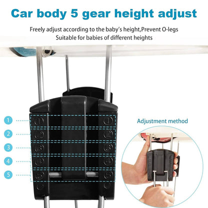 Baby Walker with Anti Rollover Base and Nine Height Adjustments for 6-18 Months