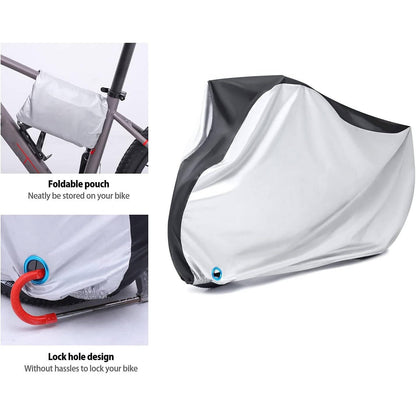 Bicycle Cover with UV Protection, Rain Resistance, and Lock Access for 29-Inch Bikes