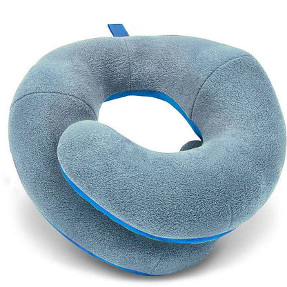 Adjustable Neck Pillow with Dual Fabric Shell and Three-Position Arms, Machine Washable