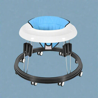 Baby Walker with Anti Rollover Base and Nine Height Adjustments for 6-18 Months
