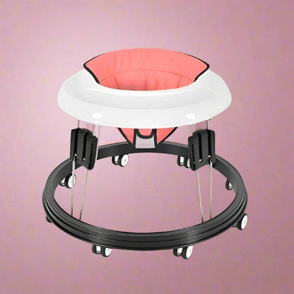 Baby Walker with Anti Rollover Base and Nine Height Adjustments for 6-18 Months