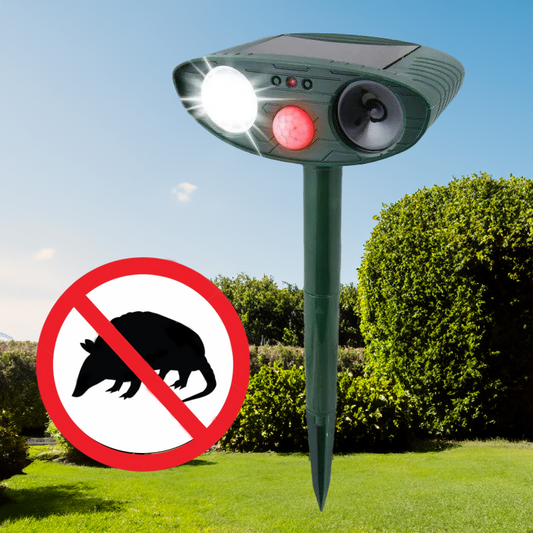 Solar Armadillo Repeller with Motion Sensor and 30ft Detection Range