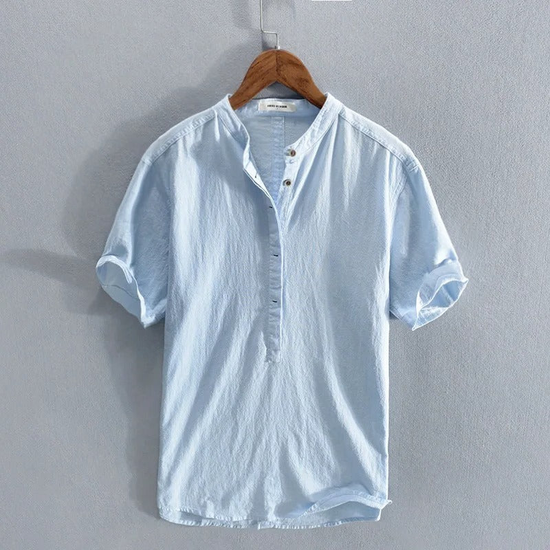 Men's Button Up Shirt with Adjustable Sleeve Tabs