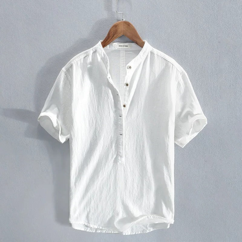 Men's Button Up Shirt with Adjustable Sleeve Tabs