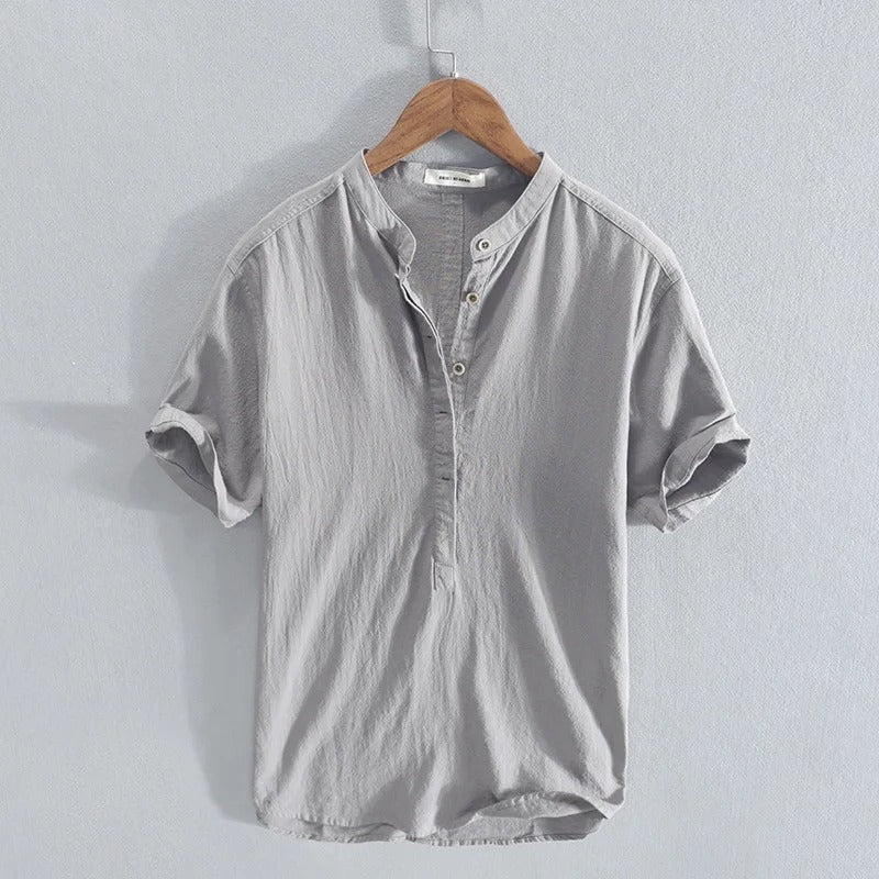 Men's Button Up Shirt with Adjustable Sleeve Tabs
