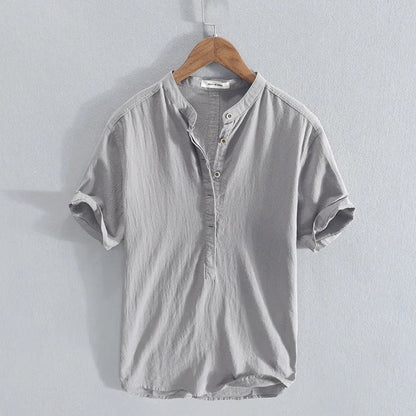 Men's Button Up Shirt with Adjustable Sleeve Tabs