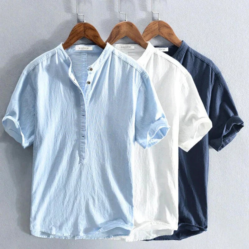 Men's Button Up Shirt with Adjustable Sleeve Tabs