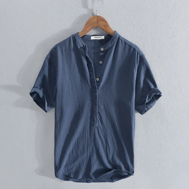 Men's Button Up Shirt with Adjustable Sleeve Tabs