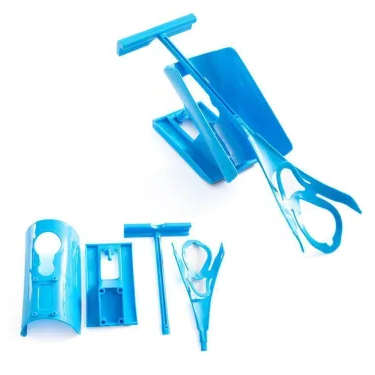Sock Aid with Foldable Handle and Shoe Horn for Seated Dressing
