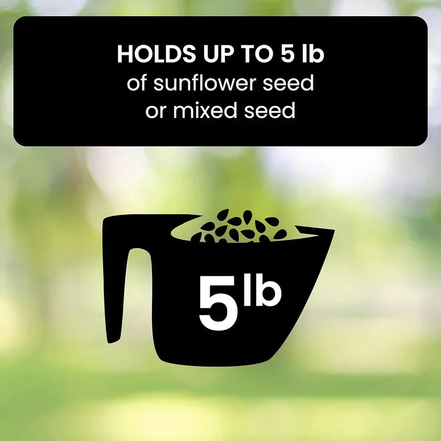 Rotating Perch Bird Feeder with Weight Activated Spin and Four Feeding Ports