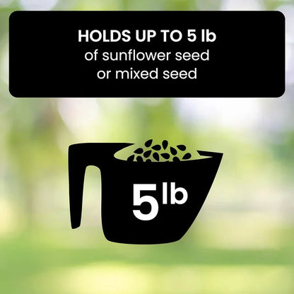 Rotating Perch Bird Feeder with Weight Activated Spin and Four Feeding Ports