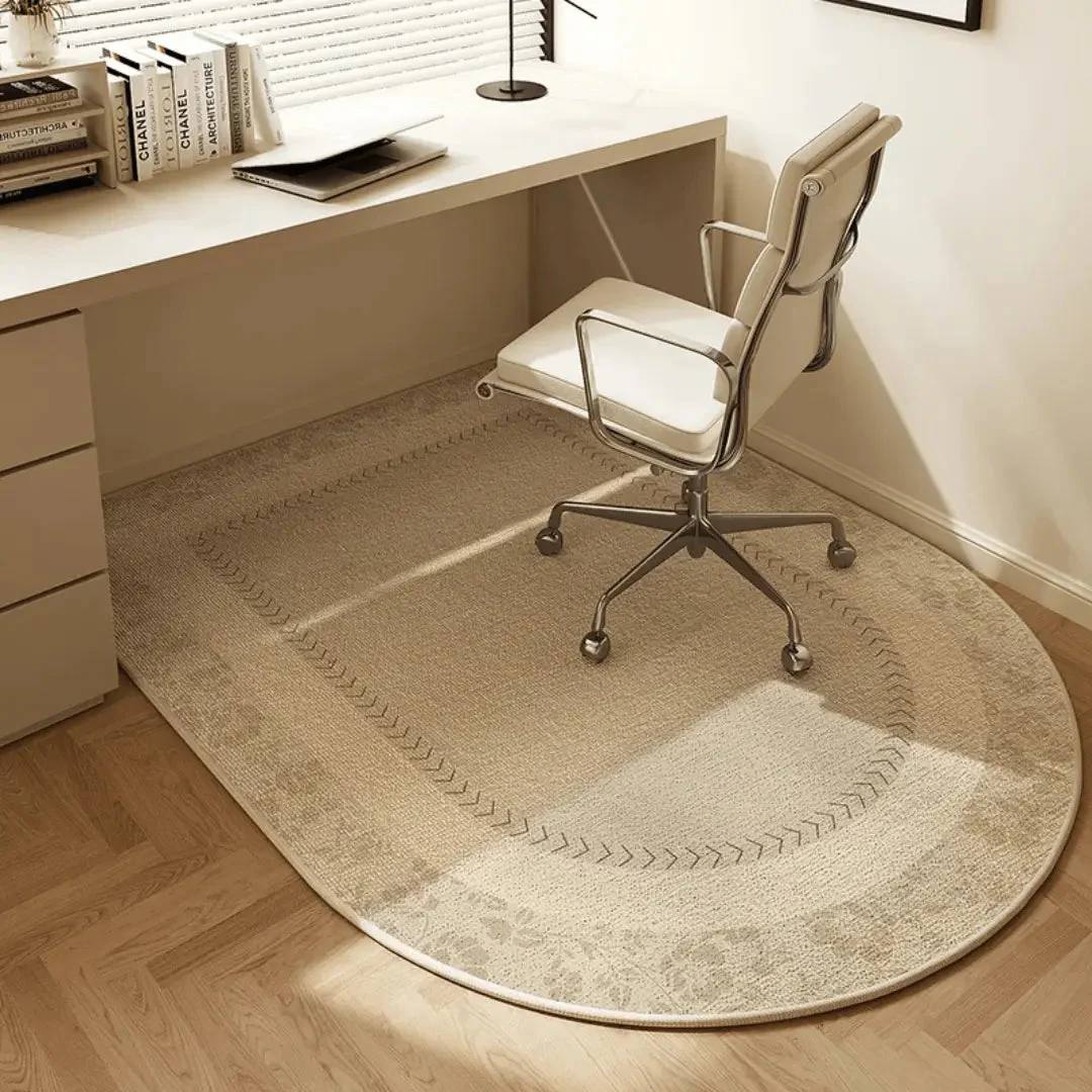 Office Chair Mat with Looped Fleece and Non-Slip Backing for Hard Floors and Carpets