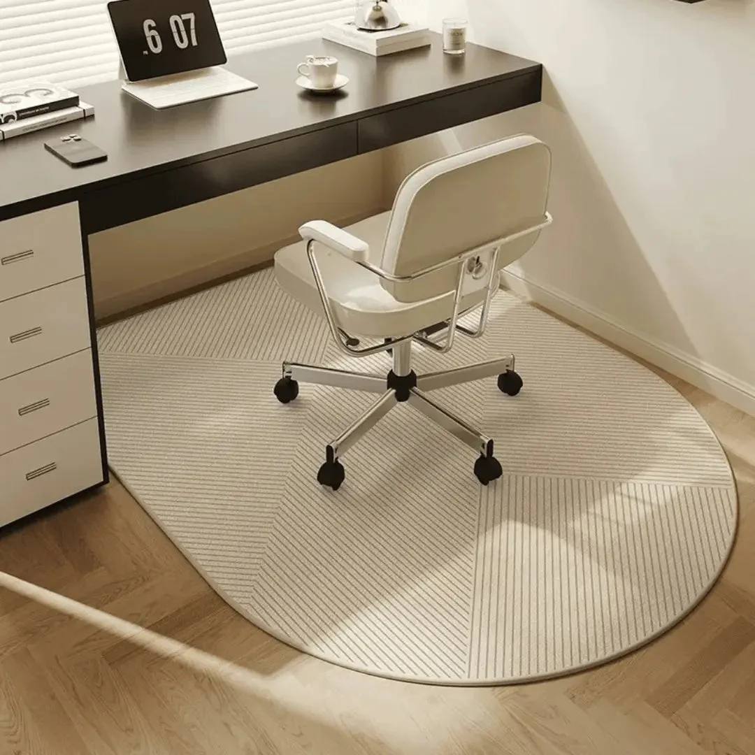 Office Chair Mat with Looped Fleece and Non-Slip Backing for Hard Floors and Carpets