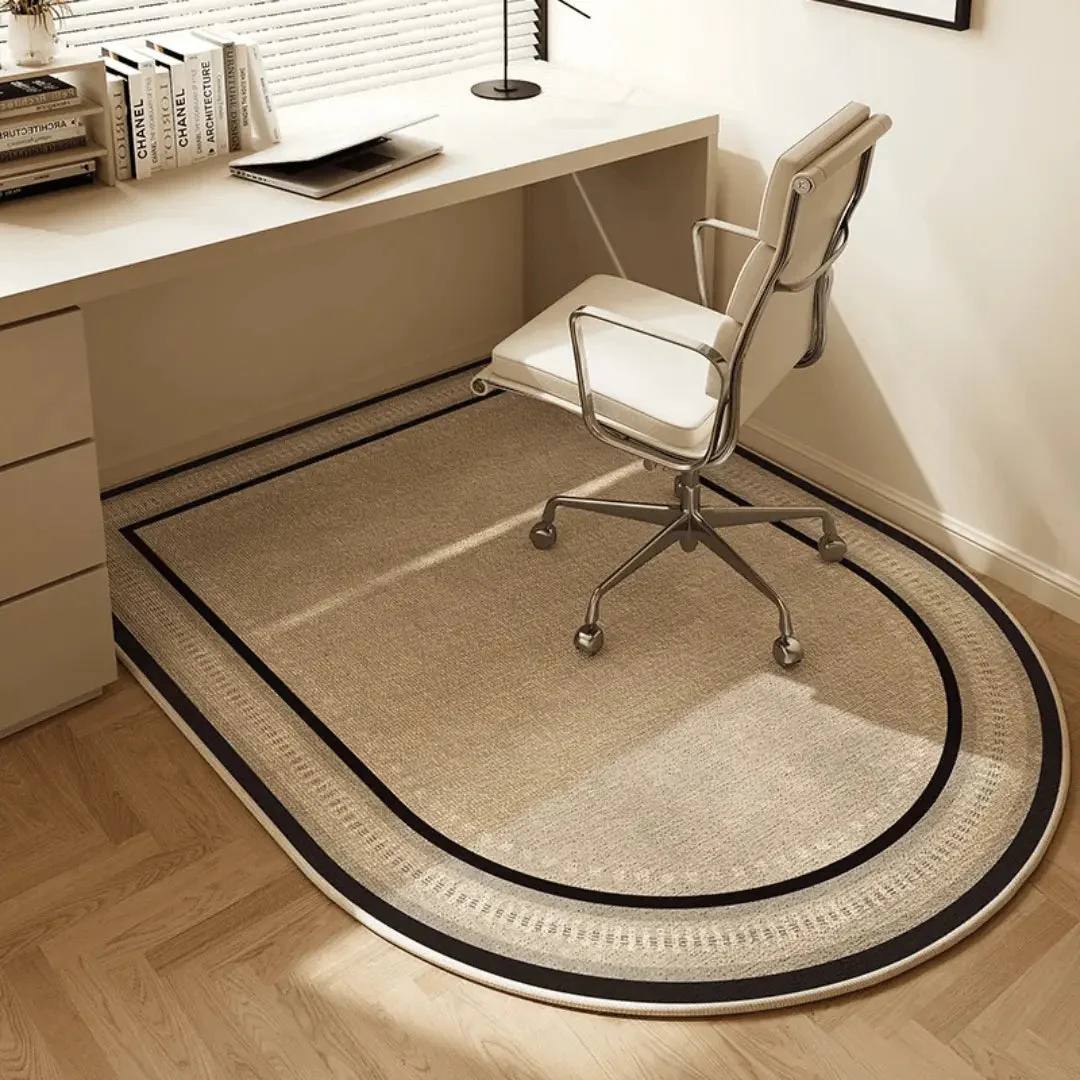 Office Chair Mat with Looped Fleece and Non-Slip Backing for Hard Floors and Carpets