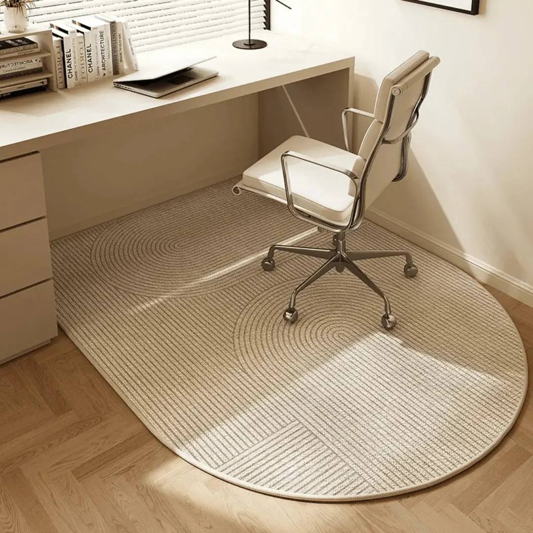 Office Chair Mat with Looped Fleece and Non-Slip Backing for Hard Floors and Carpets
