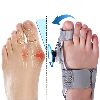 Adjustable Bunion Corrector with Hinge Joint and Silicone Padding, Universal Size