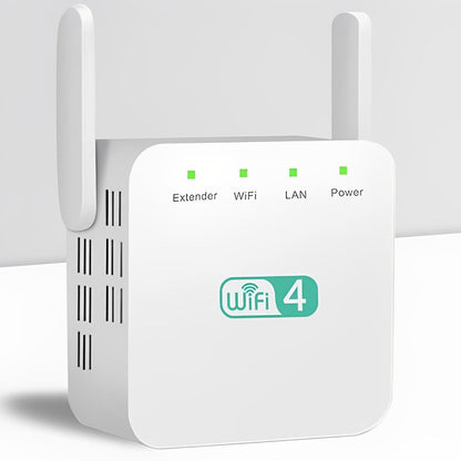 Dual-Band WiFi Extender with High-Gain Antennas and Gigabit Ethernet Port