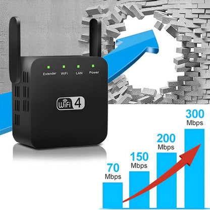 Dual-Band WiFi Extender with High-Gain Antennas and Gigabit Ethernet Port