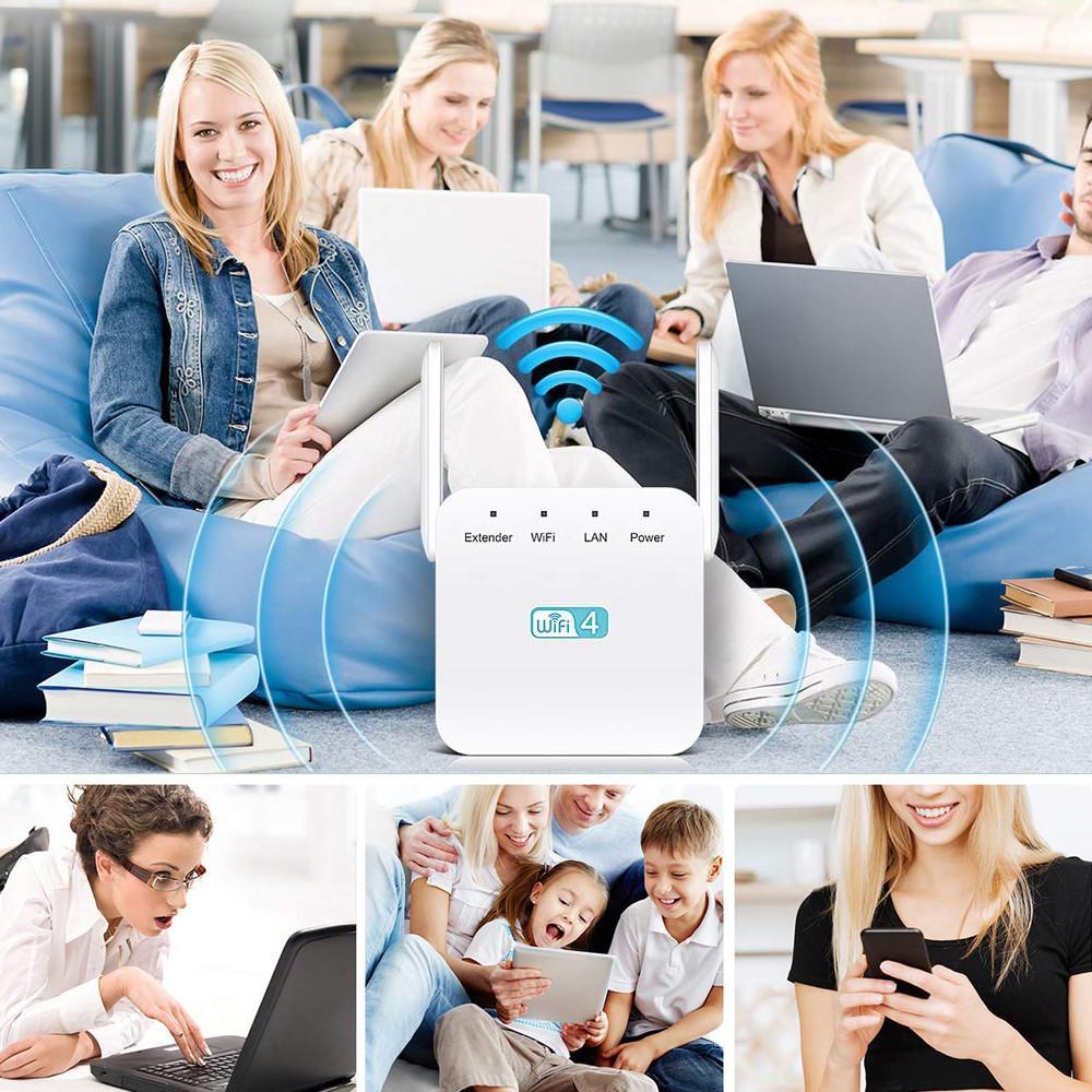 Dual-Band WiFi Extender with High-Gain Antennas and Gigabit Ethernet Port
