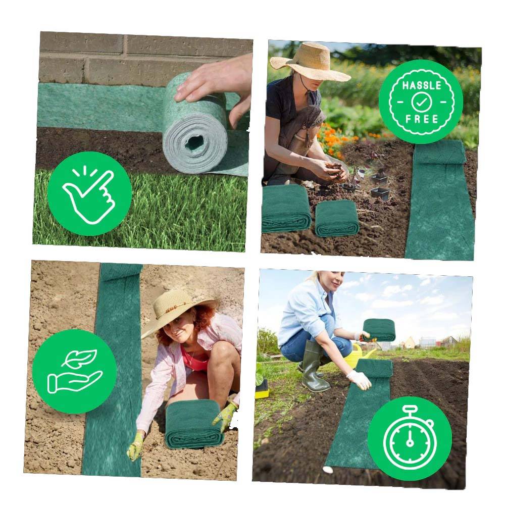 Biodegradable Grass Seed Mat with Embedded Fertilizer and Dual Layer Protection