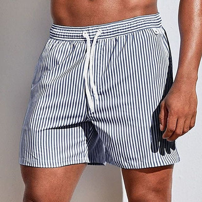 Men's Swim Trunks with Adjustable Drawstring and Relaxed Fit
