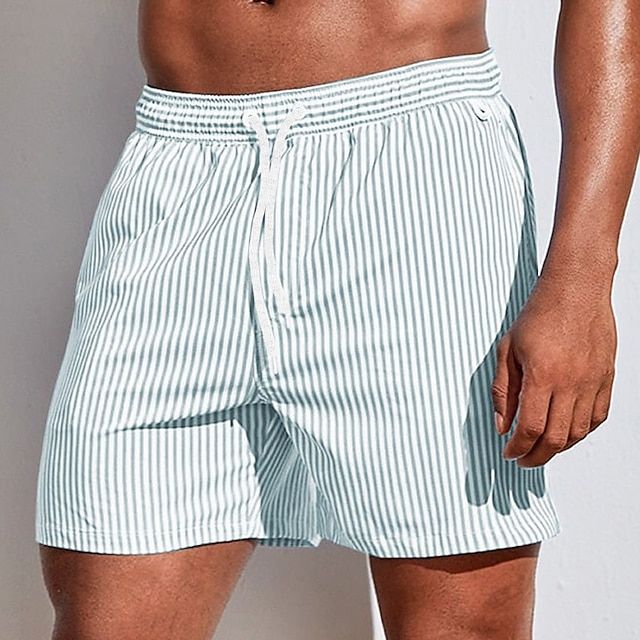 Men's Swim Trunks with Adjustable Drawstring and Relaxed Fit