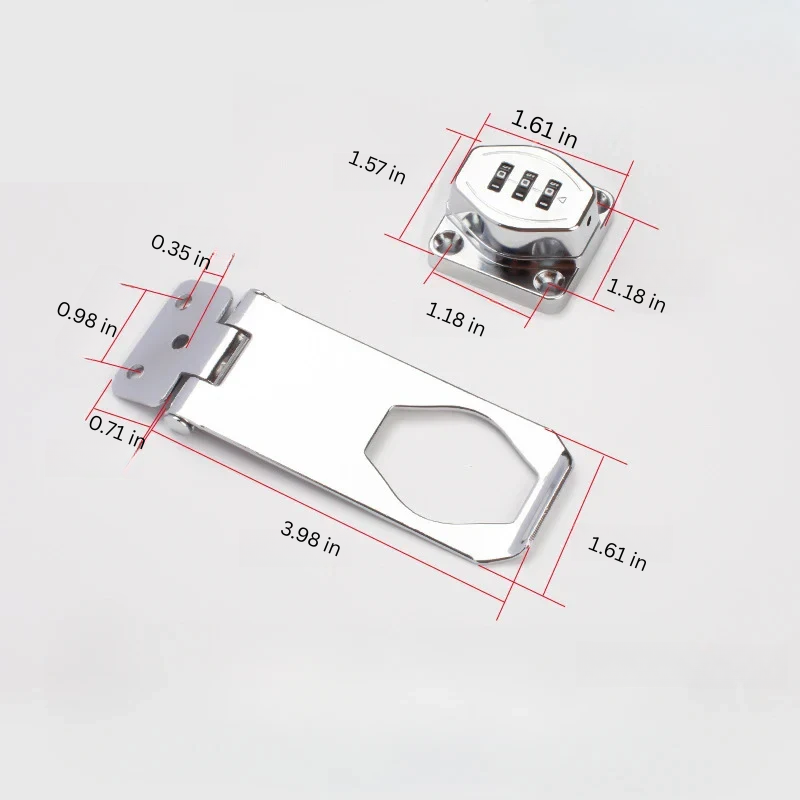 3-Digit Combination Cabinet Lock with 1,000 Code Options and Rust-Resistant Design