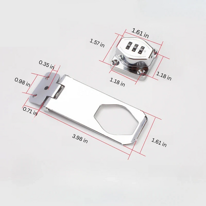 3-Digit Combination Cabinet Lock with 1,000 Code Options and Rust-Resistant Design