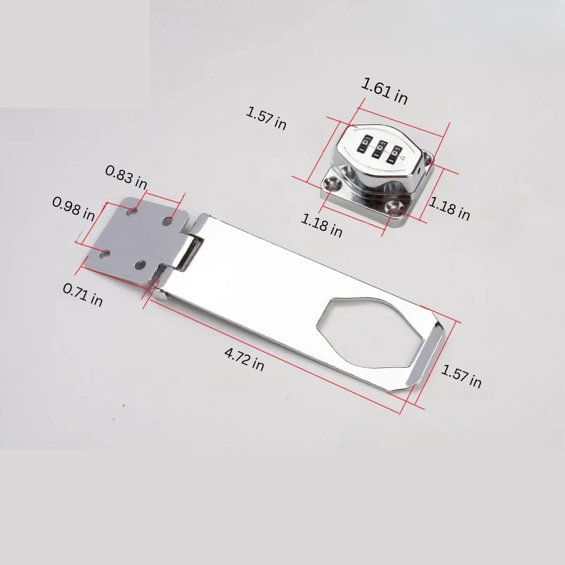 3-Digit Combination Cabinet Lock with 1,000 Code Options and Rust-Resistant Design