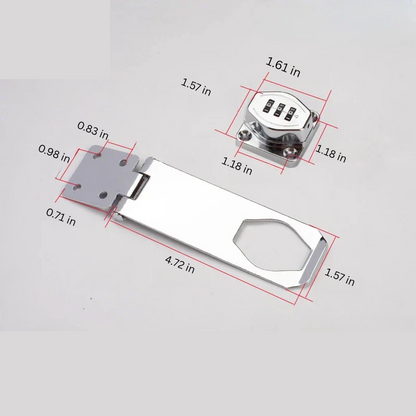 3-Digit Combination Cabinet Lock with 1,000 Code Options and Rust-Resistant Design